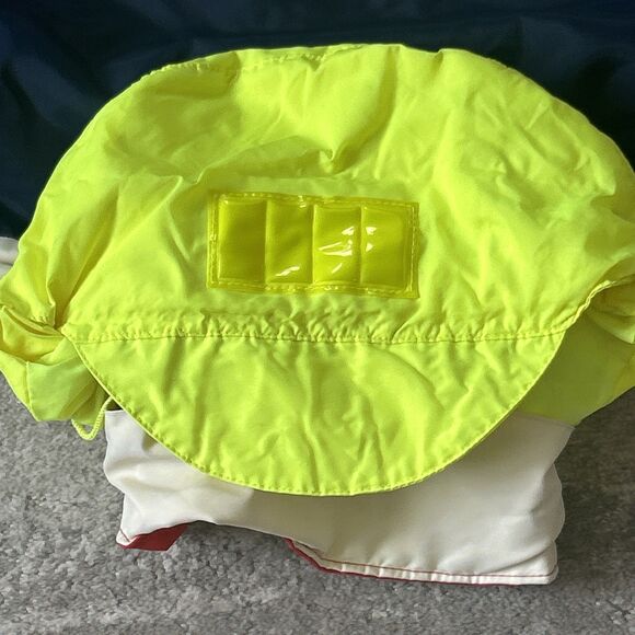 Helly Hansen Sailing Ski Jacket Men Small 46-48 Chest Hidden Hood Red White Blue - Picture 12 of 14